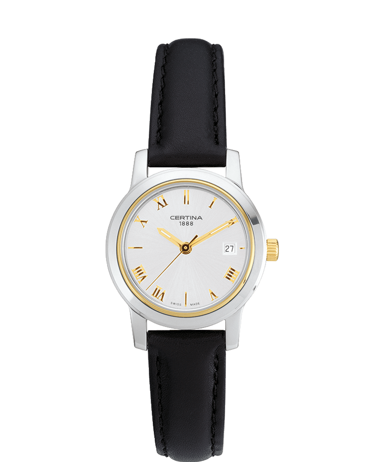 زنانه متوسط  کوارتز قاب دورنگ ساده