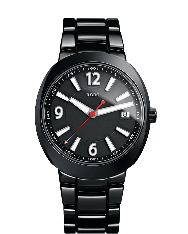 مردانه بزرگ کوارتز قاب مشکی ساده