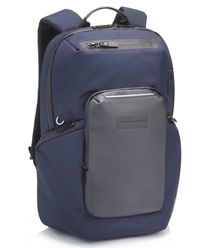 کوله پشتی پلی‌استر سرمه‌ای پورش دیزاین