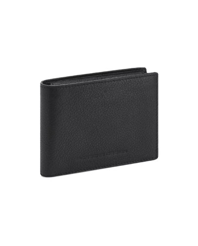 کیف پول و جاکارتی چرم مشکی پورش دیزاین