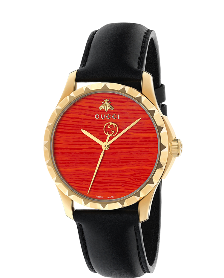 مردانه بزرگ کوارتز قاب مطلا ساده